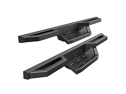 Stainless Steel 6.5in Side Bars Pocket Steps Square Tube Rocker Guards Compatible with Jeep Wrangler TJ YJ 2Dr 87