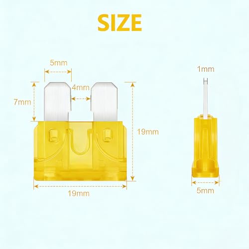 80Pcs) 20 Amp Standard Fuse, 20A Car Blade Fuses for Car/RV/Truck/SUV/Motorcycle/Boat (80 Count)