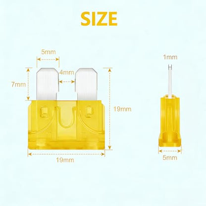 80Pcs) 20 Amp Standard Fuse, 20A Car Blade Fuses for Car/RV/Truck/SUV/Motorcycle/Boat (80 Count)