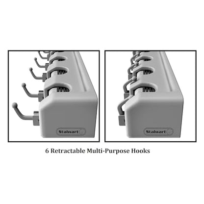 Wall Organizer with Adjustable Slots and Hooks
