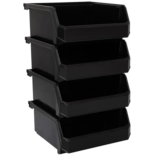 Medium Wide Stackable Plastic Storage Bins