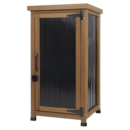 Outdoor Storage Cabinet Waterproof with Metal Top