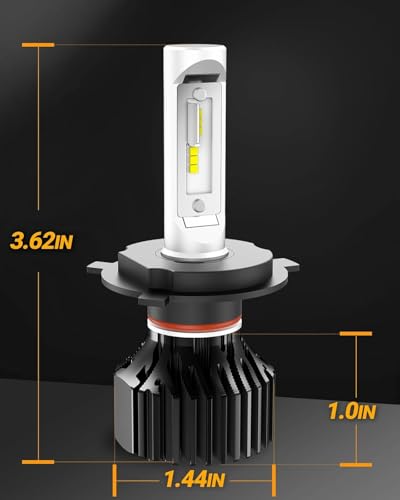 H4/9003/HB2 Light Bulbs, Super Bright Cool White IP67 Plug and Play, Pack of 2 (2 Count)