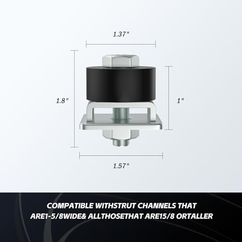 Trolley Roller Wheels Limit Trolley Assembly Positioning for Unistrut Strut Channel with 1 (2 Count)