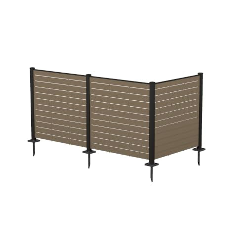 50" W x 48" H Outdoor Privacy Screen with Aluminum Posts