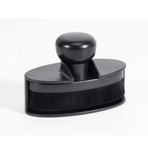 Tire Shine Applicator Brush Large Vegan Oval Tire Shine Brush with Storage Stand for Vehicles Tire Shine Polish Wax and Car Wash
