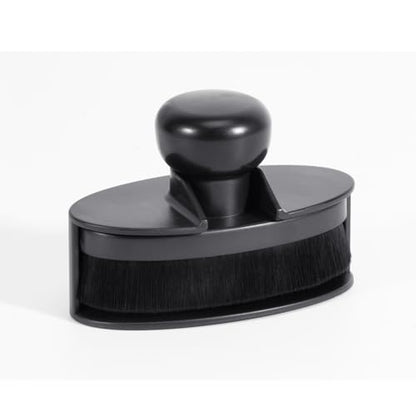 Tire Shine Applicator Brush Large Vegan Oval Tire Shine Brush with Storage Stand for Vehicles Tire Shine Polish Wax and Car Wash