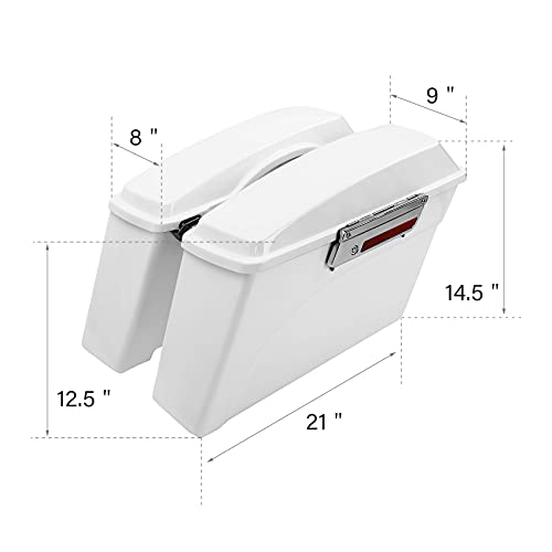 Motorcycle Saddlebags Hard Saddle Bags For Harley Touring 1993 (2 Count)