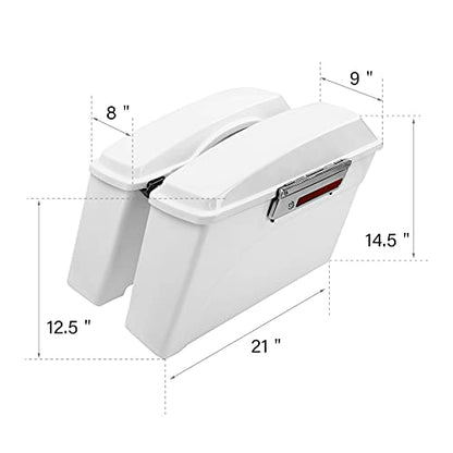 Motorcycle Saddlebags Hard Saddle Bags For Harley Touring 1993 (2 Count)