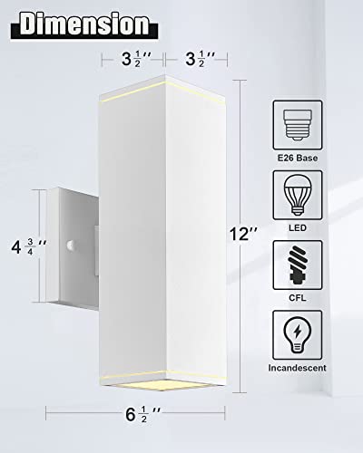 Modern Outdoor Wall Light (2 Count)