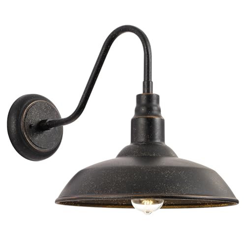 14in Outdoor Gooseneck Barn Light for Farmhouse