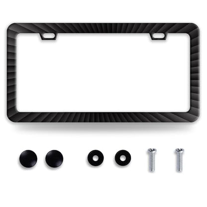 Black Geometric Shapes Stainless Steel License Plate Frame for US Cars