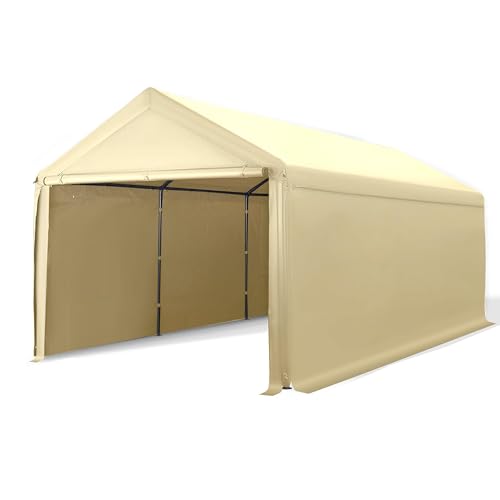 10x20 ft Heavy Duty Carport with Removable Sidewalls