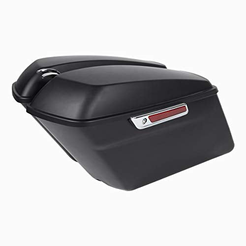 Motorcycle Saddlebags with Black Conversion Brackets Fit For Harley Softail Deluxe Heritage Softail 1984