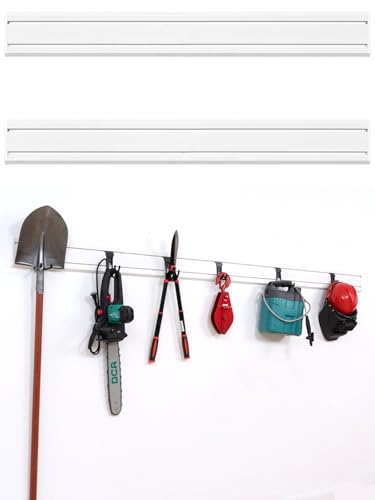 Slatwall Panels Garage Tool Organizer Wall Mount Garage Slat Wall Storage Systems (2 Count)