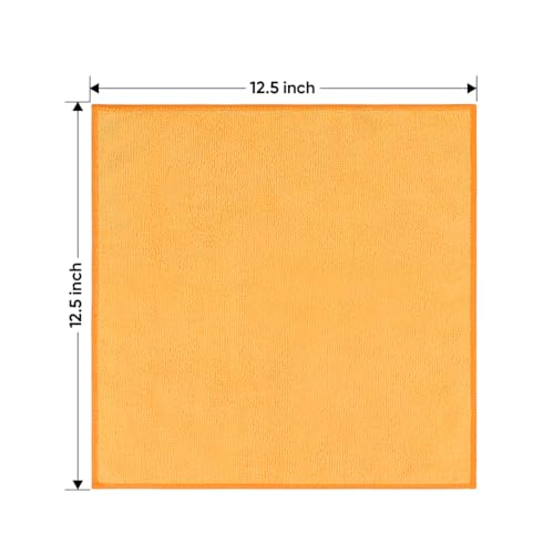 Yellow Microfiber Cleaning Cloths 12 Pack (12 Count)