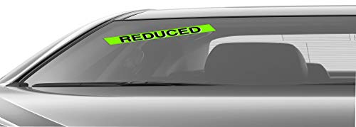 Ez line Vinyl Windshield Stickers 3 Dozen 15 Inch Chartreuse Slogan Dealership Pro Pack for Car Lots (36 Count)
