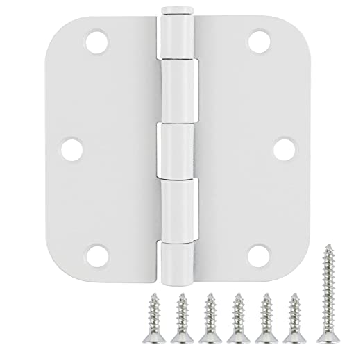 3 1 2" Matte White Door Hinges 3.5" 5 (30 Count)