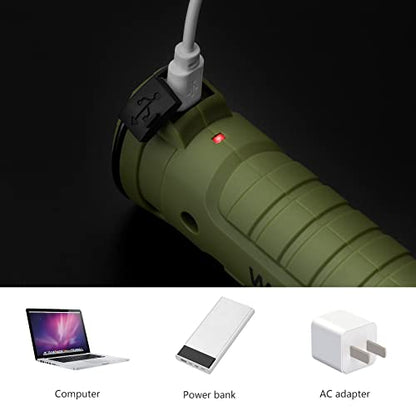 Men Tools for Christmas Birthday Gift 2 Packs LED Rechargeable Work Light Flashlights (2 Count)