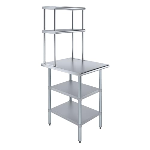 Stainless Steel Work Table with 2 Shelves