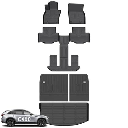 Floor Mats Backseat Cargo Liner for Mazda CX90 2024
