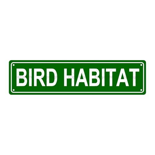 BIRD HABITAT SPACE Metal Tin Street Sign Bar Cafe Garage Cave Home Room Wall Bathroom Farmhouse Garden Porch Patio Decor