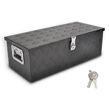 30In Aluminum Tool Box 5 Bar Tread Chest Box Flatbox for Truck Car Outdoor