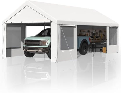 Carport 12x24 Ft Heavy Duty Carport with Roll