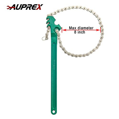 16 Inch Sturdy Adjustable Heavy Duty Ratcheting Chain Oil Filter Wrench Reversible Chain Style Pipe Fitter Wrench With Multi