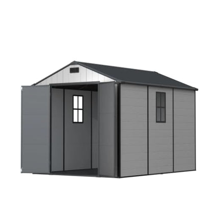 8x10 FT Resin Outdoor Storage Shed with Floor