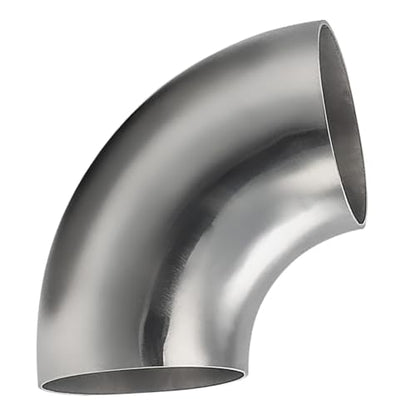 Cotonake 4.5 Inch Exhaust Elbow Pipe 90 Degree Bend Elbow for Car Modified Exhaust System 4.5" Piping Silver Tone