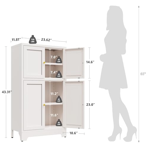 White Bathroom Floor Cabinet