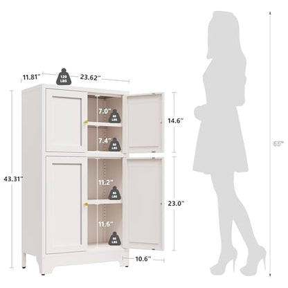 White Bathroom Floor Cabinet
