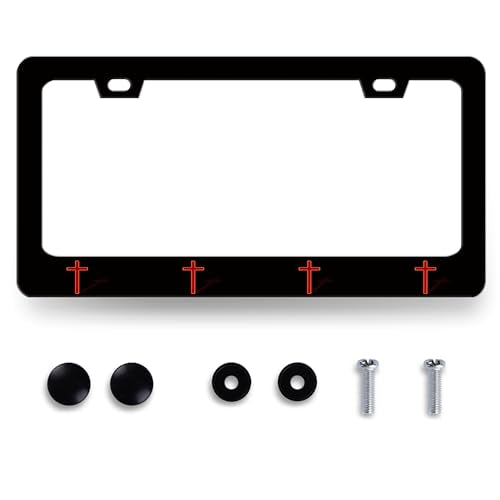 Jesus Cross License Plate Frame Christianity License Holder with 2 Holes