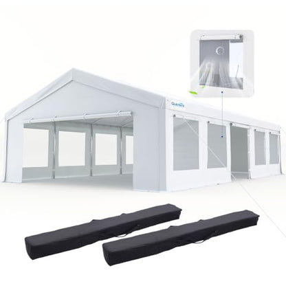 20x30ft Heavy Duty Party Tent Outdoor Canopy with Mesh Windows