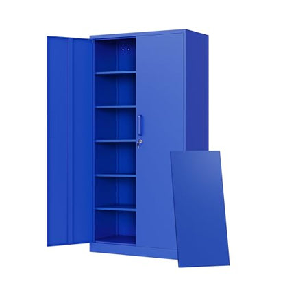 Metal Garage Storage Cabinets with Lock Door and Adjustable Shelves