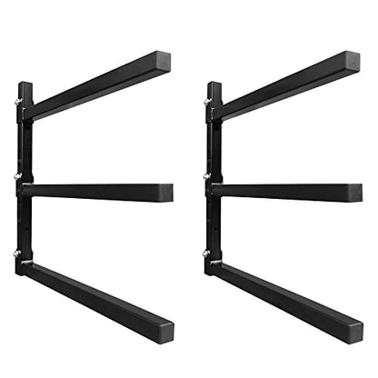 3 Level Foldable Lumber Storage Rack Collapsible Wall Mount Metal