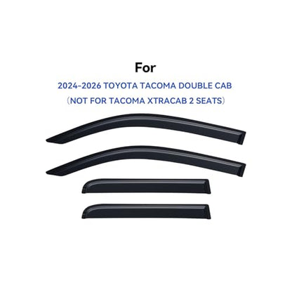 Window Visors Rain Guards for 2024 2025 2026 Toyota Tacoma Double
