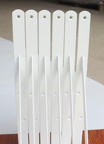 16 Pack L16 x H 10" White Heavy Duty Shelf Brackets with Screws Metal Shelf Brackets Shelf Support Angle Brackets for Shelves L Brackets Heavy Duty Floating Shelf (16 Count)
