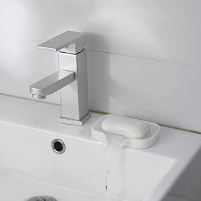 Silicone Soap Dish with Drain Spout