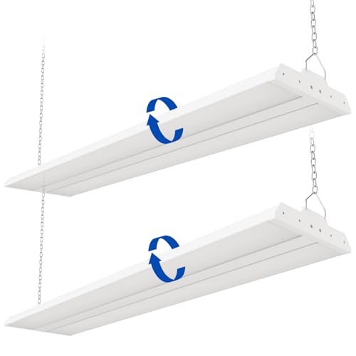 300/240/200W LED Linear High Bay Light, 45000LM Linear Shop Light (2 Count)