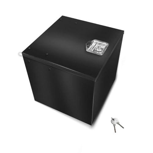 Heavy Duty Tool Box Chest Box Trailer Tongue Box for Pick Up Truck Bed RV Trailer Black Rectangle Truck Bed Storage with Side Handle (10 Count)
