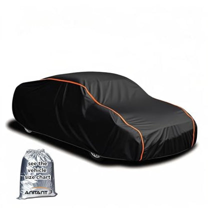 Waterproof Sport Car Cover Super Lightweight Car Covers for Automobiles All Weather UV and Scratch Resistant Zipper Access Snow Car Covers Fit Coupe Under 163"