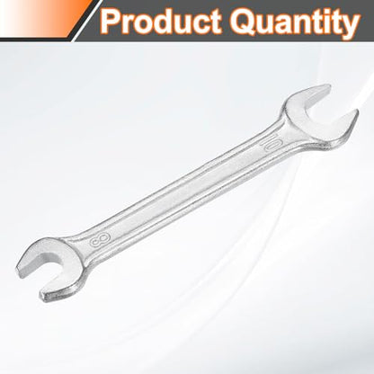 Double Open End Wrench 8mm x 10mm Metric 15 Degree Offset Angle Small Flat Head Wrench Galvanizing Open Ended Spanner for Automotive Repair Furniture Assembly
