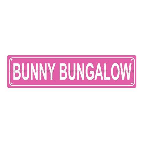 BUNNY BUNGALOW SPACE Metal Tin Street Sign Bar Cafe Garage Cave Home Room Wall Bathroom Farmhouse Garden Porch Patio Decor