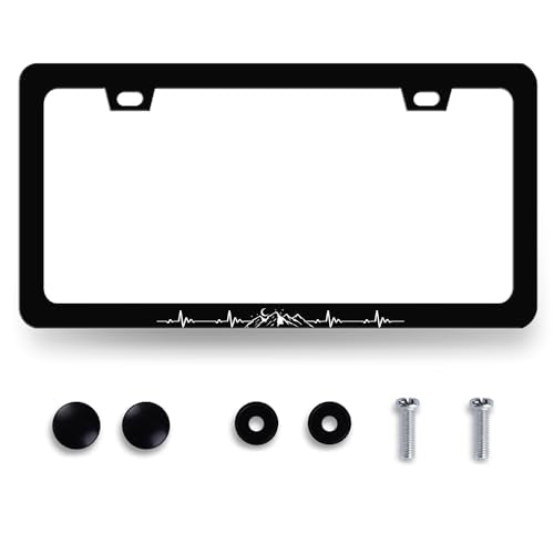 Mountains License Plate Frame Mountain License Holder with 2 Holes