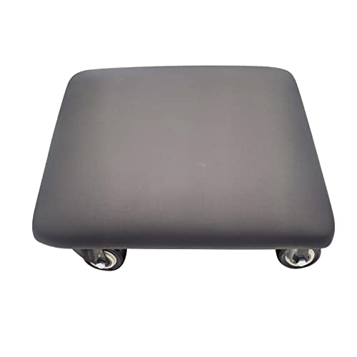 Roller Seat 360 Degree Rotating Low Stool with Wheel Chair PU Leather Universal Swivel Wheels Stool for Home Office Fitness and Garage