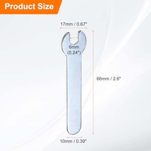 10pcs Small Wrench Open End Wrench 6x66x1.5mm Metric U (10 Count)