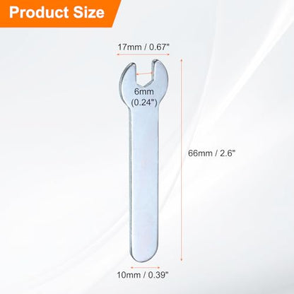 10pcs Small Wrench Open End Wrench 6x66x1.5mm Metric U (10 Count)