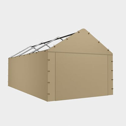 Carport Sidewall Panel with Elastic Ball Bungees